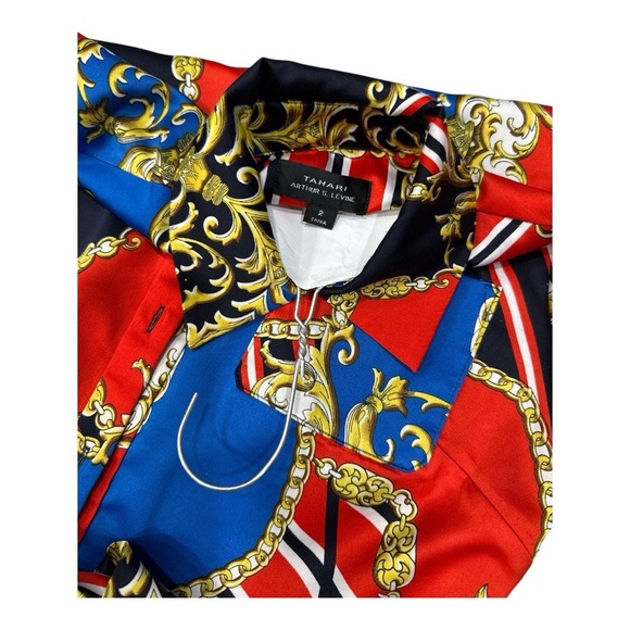 TAHARI Arthur S. Levine Dress Vibrant Multicolor Patterned Dress Tunic size 2 - Picture 10 of 11